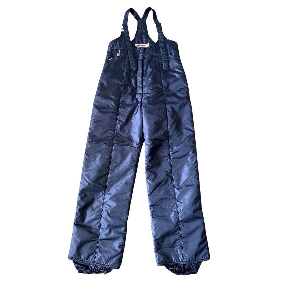 Vintage JC Penney Ladies Ski Wear Navy Blue Ski Bib Overalls, Size Large, Retro